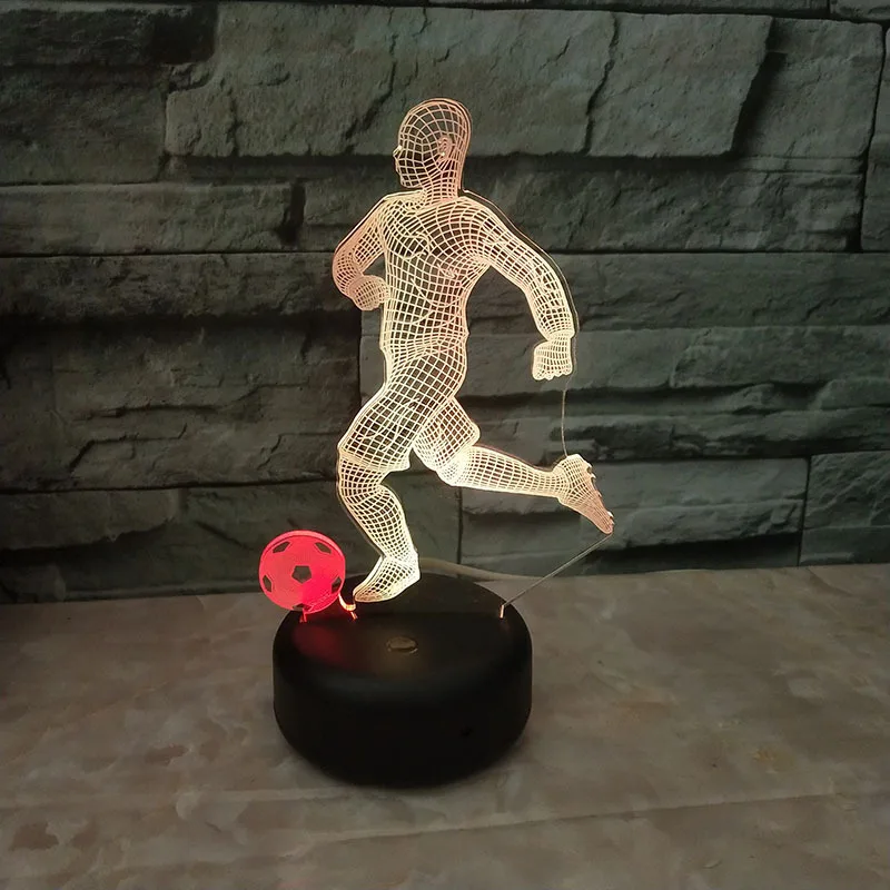 Ночник 3D с сенсорной основой светодиодный разноцветный светильник для игры в