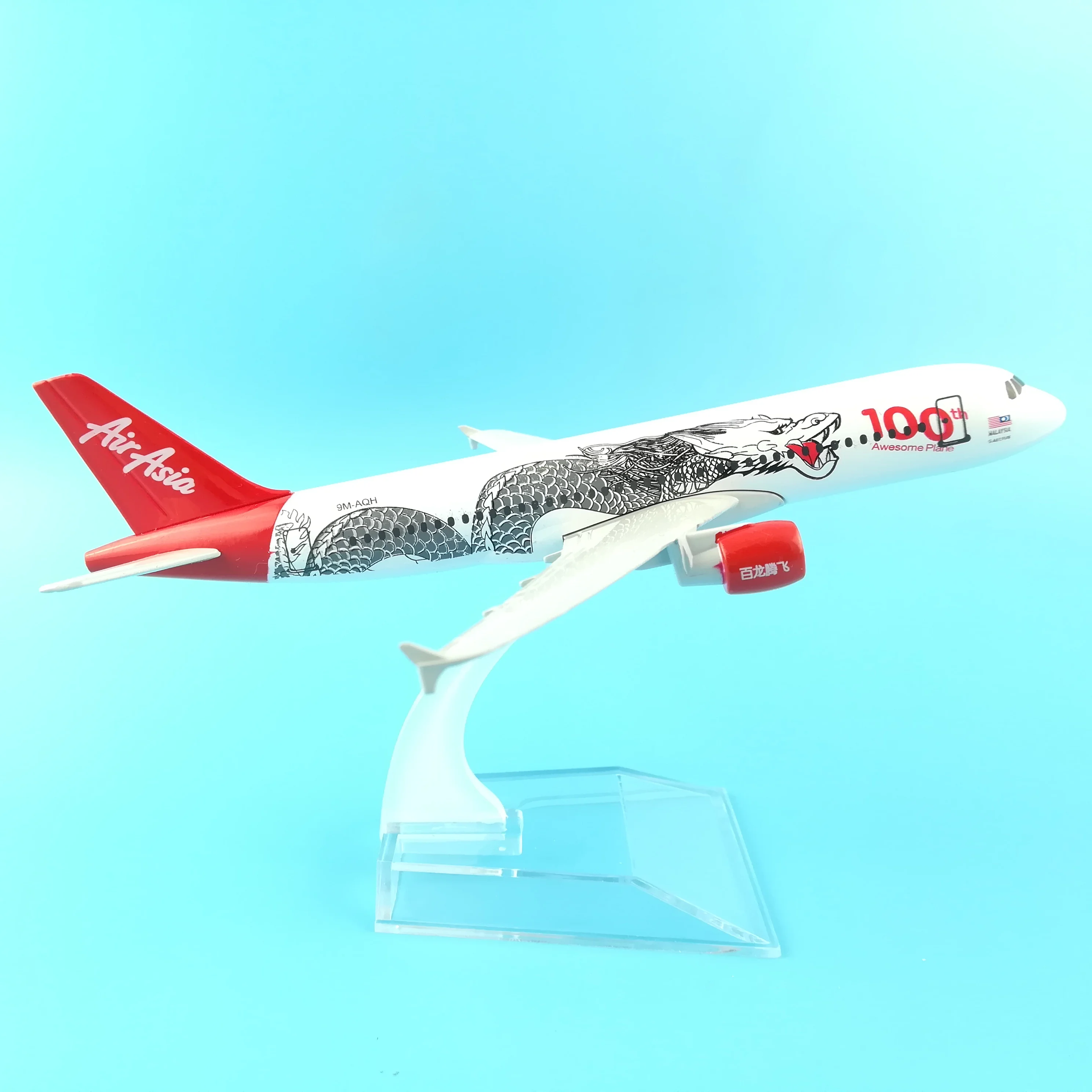 Бесплатная доставка 16 см A320 воздуха 100TH металлического сплава модель самолета