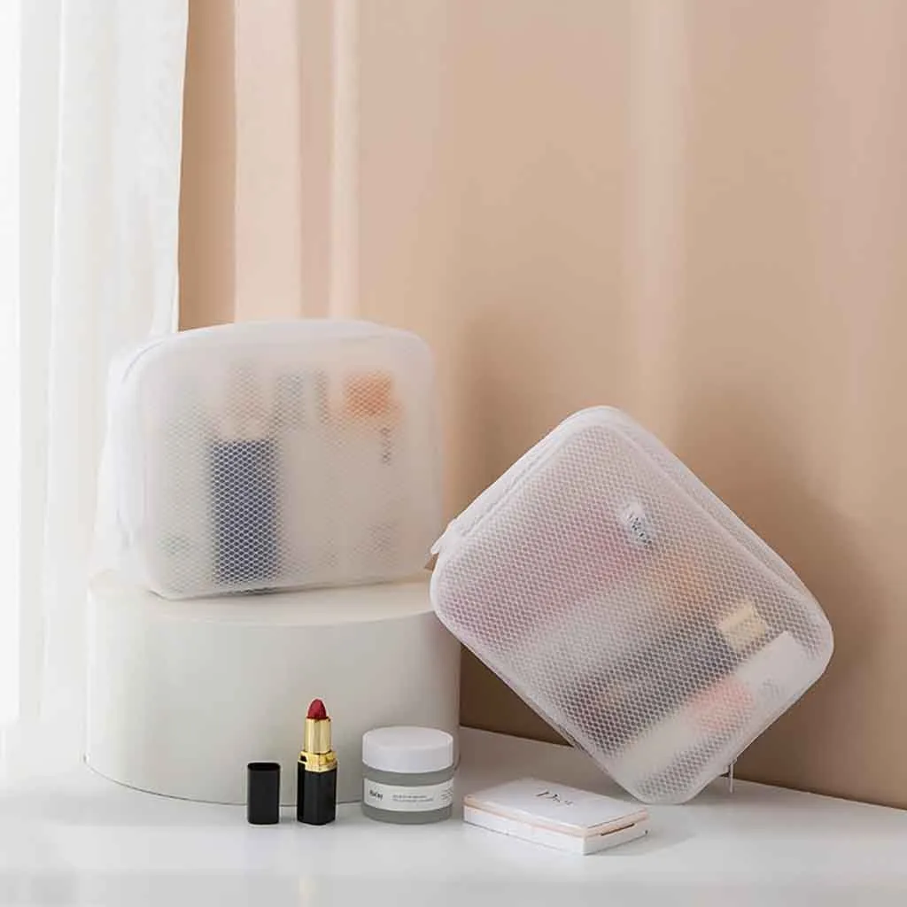 Портативная сетчатая сумочка для туалетных принадлежностей дорожный органайзер