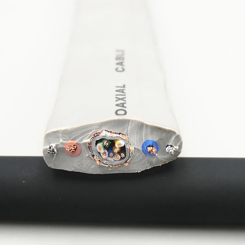 Экранированный кабель лифта cat5e для Ethernet с двойной силовой линией и стальным