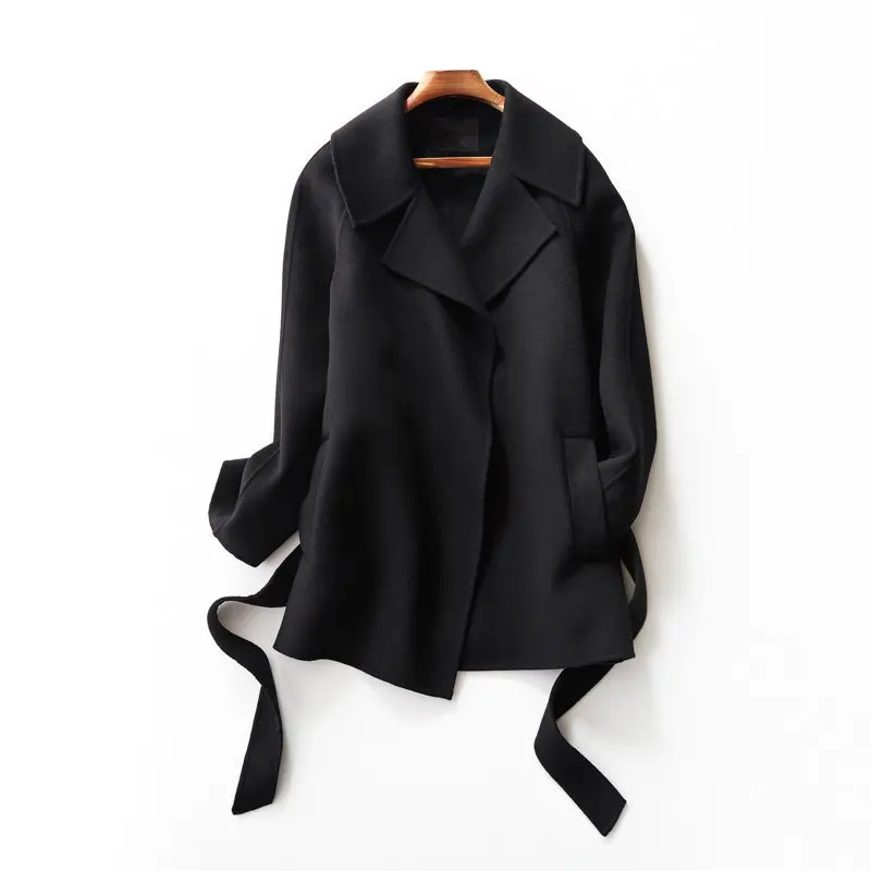 

Double Sided Wool Coat Women 100% Real Wool Jackets Top Quality Slim Overcoat casaco de inverno feminino 2020 MF647