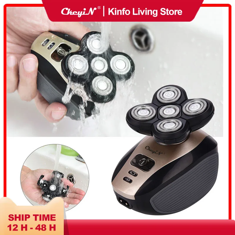 Мужской триммер для волос с плавающей головкой 5 лезвий|Электробритвы| |