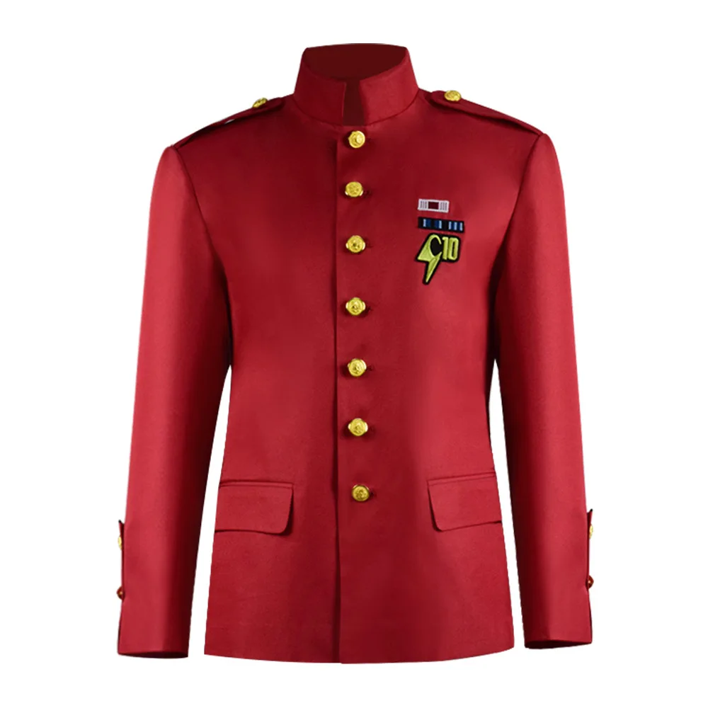 

Cossky C1 Red Uniform Jacket Cyborgs Cosplay Costume Men Halloween Party Costume