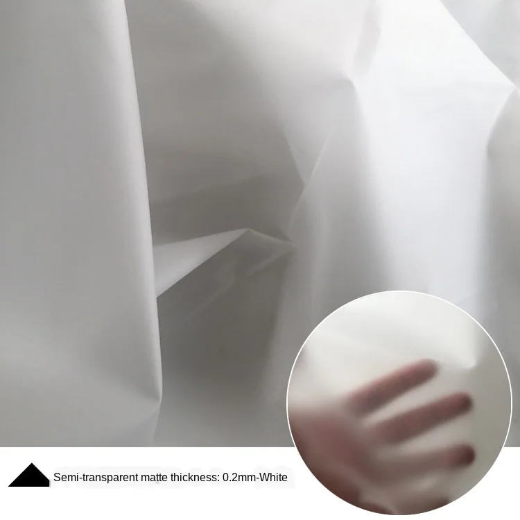 

Width 53'' Translucent Fog Surface TPU Fabric By The Half Yard For Personalized Waterproof Clothing Graduation Design Material