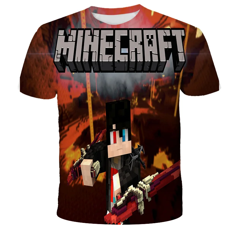 

My Game 2021 New T-shirt 3D Printing Children's Shirt Boy Girls Big Monster Zombie Cartoon Hip Hop Clothing Popular Tshirt 4-14