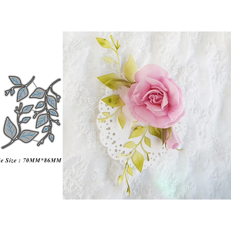 

2021 Christmas Cut Die New Arrival 3Pcs Leaves Metal Cutting Dies Diy Molds Scrapbooking Paper Making Die Cuts Crafts