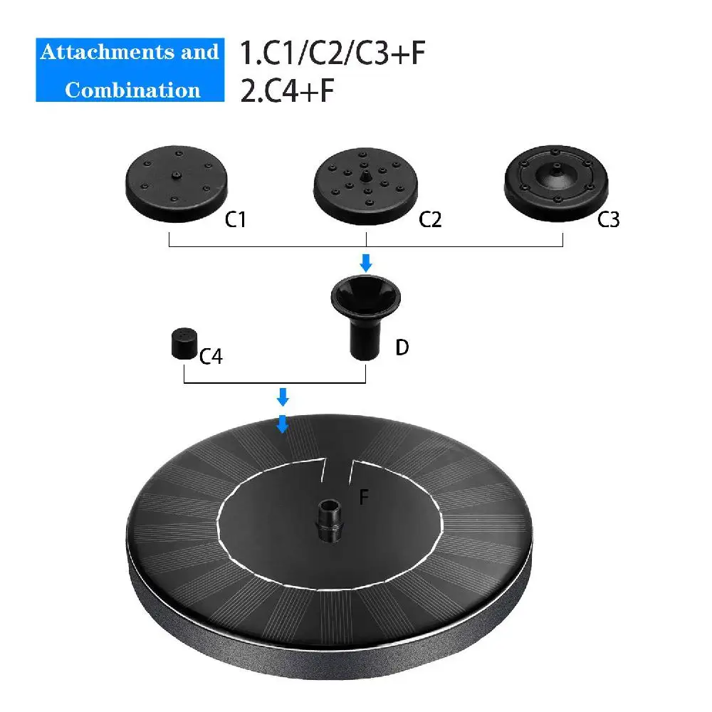 Круглый фонтан на солнечной батарее плавающий для украшения сада пруд водопад |