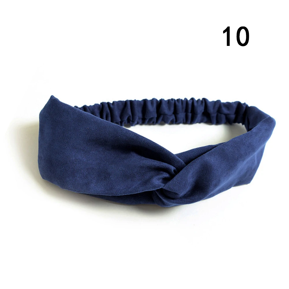

Women Suede Cross Knot Headband Solid Color Make Up Face Washing Girl Headwear Elastic Head Hoop Summer Sweet Hair Accessories