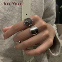 925 sterling silver rings fashion simple irregular pattern hollow geometric punk hiphop party jewelry gifts for women