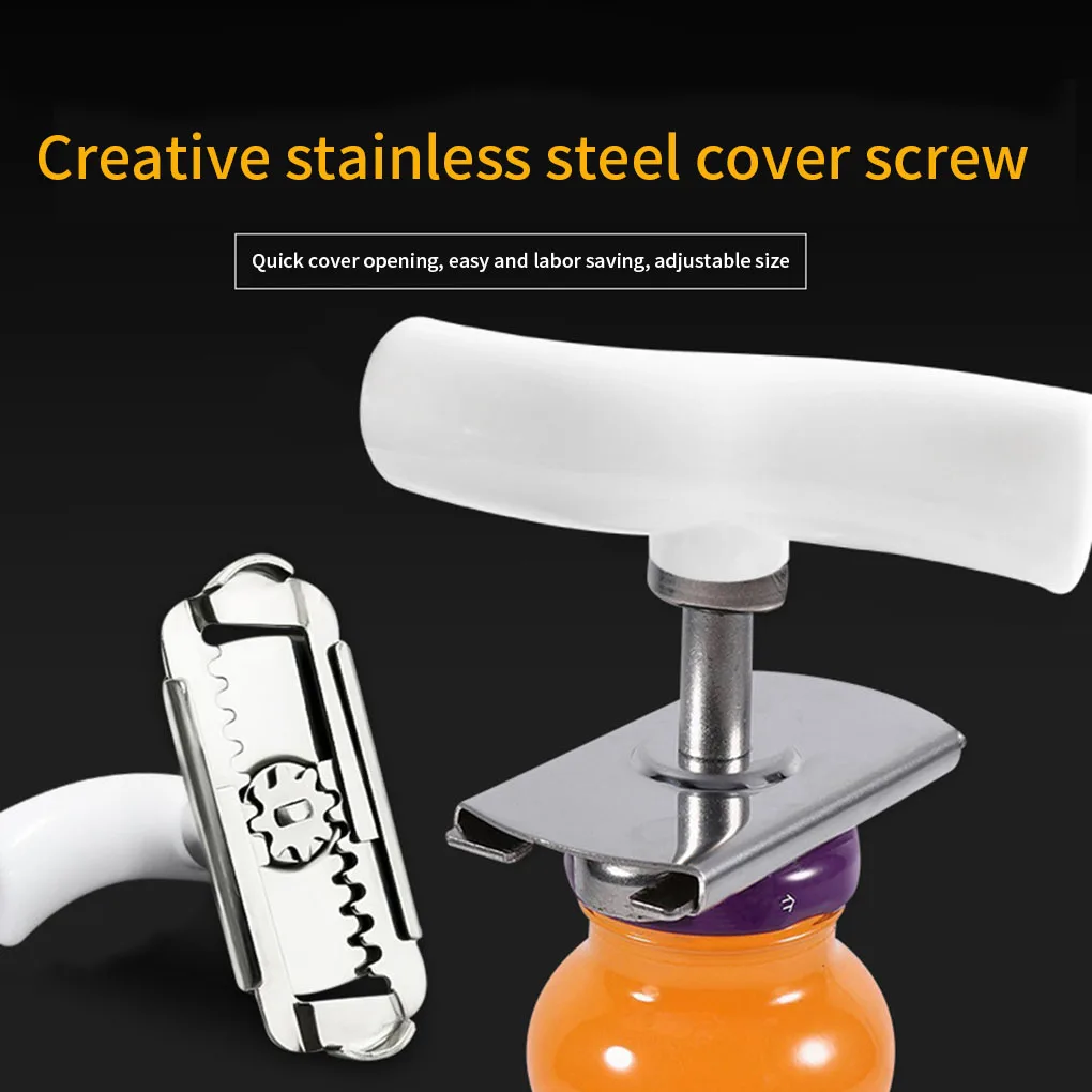 

Adjustable Multifunctional Bottle Opener Stainless Steel Lid Can Opener Labor-Saving Screwdriver Can Opener Kitchen Gadget