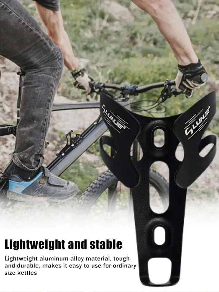 

Bike Water Bottle Cage Sturdy Aluminum Alloy Bicycle Water Bottle Holder With 2 Screws Mountain Bike Kettle Rack For Cycling Out