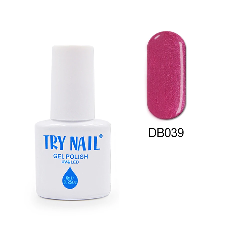 

TRY NAIL Shiny Glitter Gel Nail Polish 6ml Soak off Long Lasting Semi Permanent Nail Art Manicure Salon