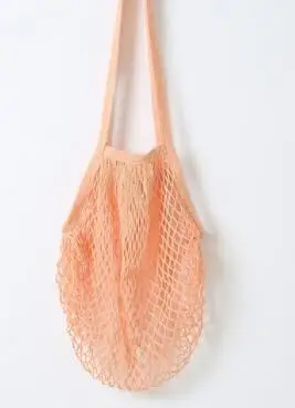 Eco shopping bag Многоразовый сетчатый мешок из хлопка струнный Органайзер хлопковая Сетчатая Сумка для покупок для продуктовых покупок пляжная сумка для хранения фруктов и овощей - Цвет: Eco shopping bag