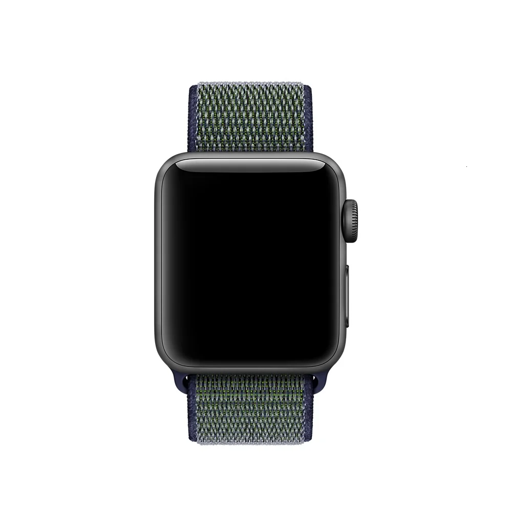 Обновленная Спортивная петля для apple watch серии 5 4 3 2 1 ремешок для iwatch 44 мм 40 мм 38 мм 42 мм двухслойный тканый нейлоновый Воздухопроницаемый