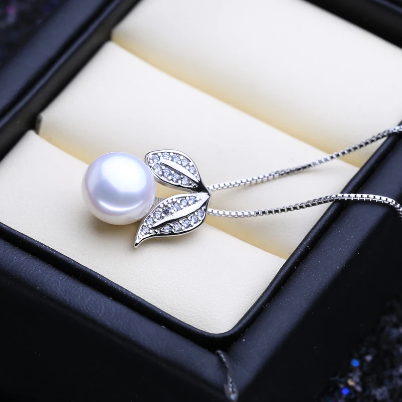 

FENASY Natural Pearl Necklace For Women Pearl Jewelry Personalized Pendant With Chain Choker 925 Sterling Silver Necklace