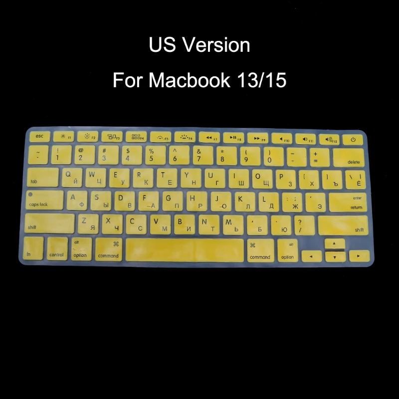 Силиконовый чехол для Apple Macbook Air Pro 13 15 W8ED версия США русская клавиатура |