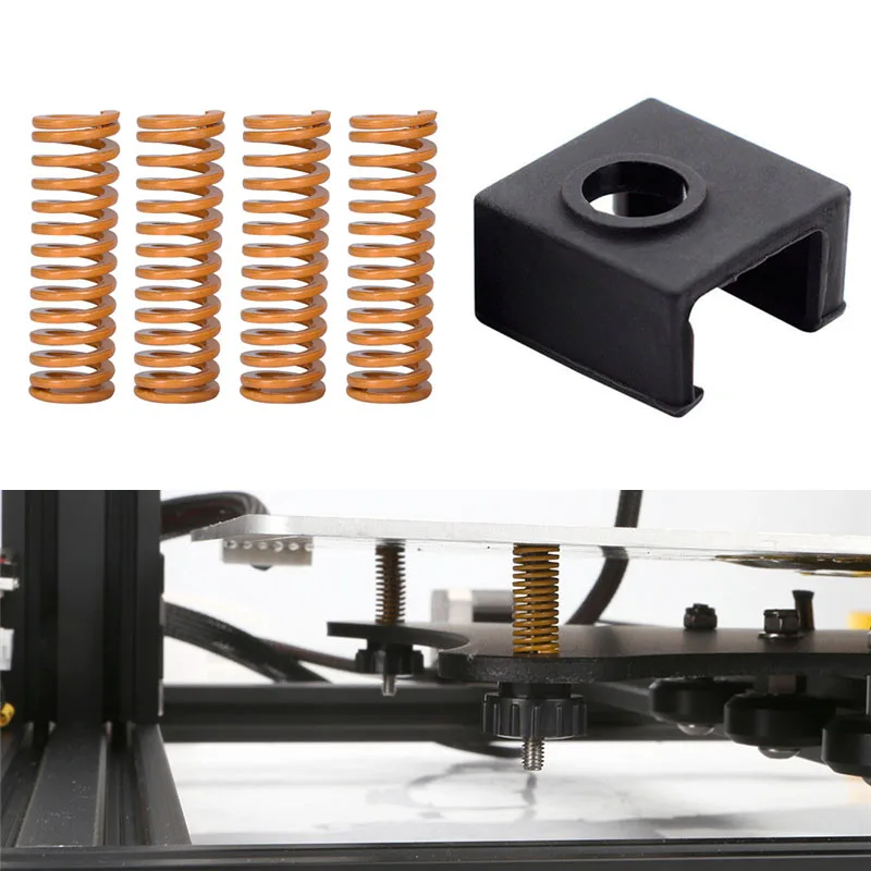 4 шт. плоские пружины для кровати + силиконовый рукав Creality Ender 3 Pro CR 10 S высокого