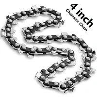 4pack 4 inch chainsaw chain for 4 inch mini cordless electric handheld rechargeable battery lightweight and wear wood cutting