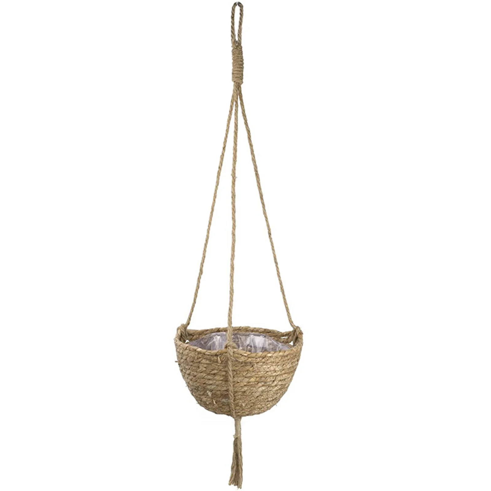 

Natural Grass Hanging Planter Basket Indoor Plant Pots Plant Pot Cover for Home TY53