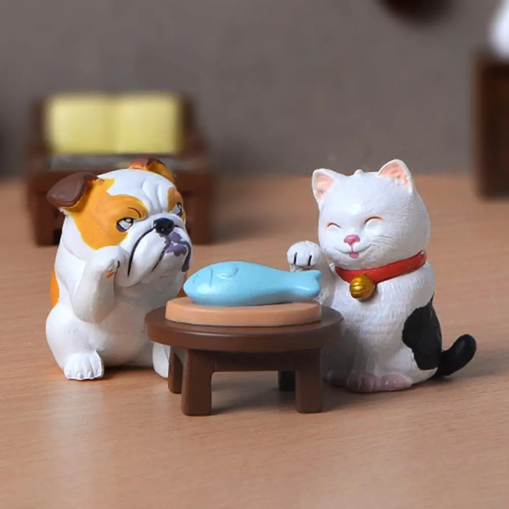 4 шт. форма для демонстрации мультяшных кошек и собак настольные фигурки