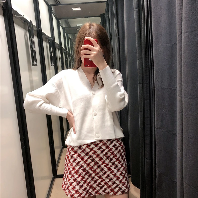 Женский элегантный винтажный офисный клетчатый твидовый комплект однобортная