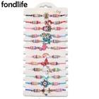 6 мм, браслет ручной работы из полимерной глины с милыми животными, женский разноцветный Пляжный браслет с морскими звездами, бабочками, черепашками, лошадью