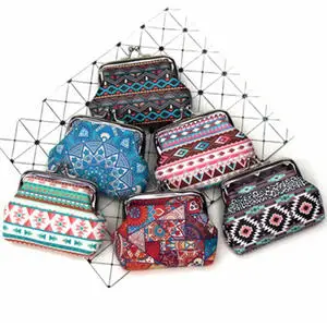 

Women Coin Purses Cute Small Wallet Lady Vintage National Wind Coin Wallets Hasp Mini Bag Girls Kawaii Clutch Change Purse Pouch
