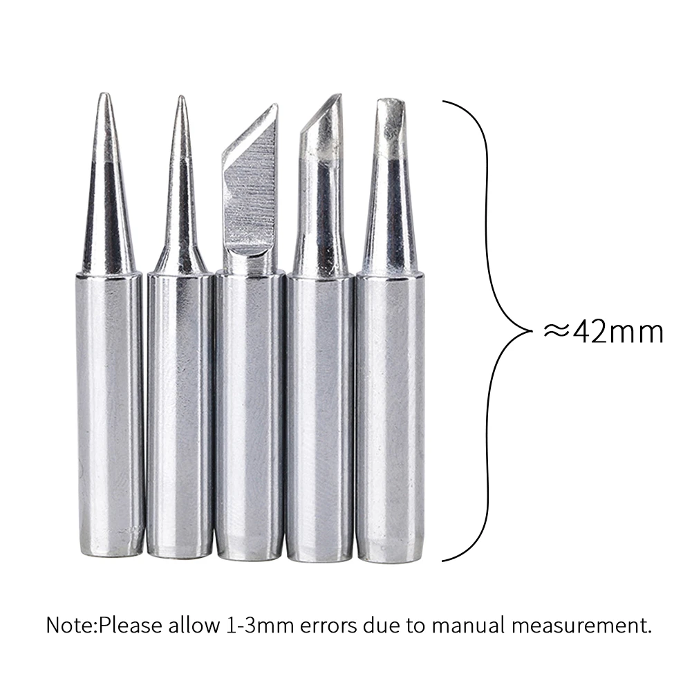 5pcs/set Soldering Tips 900M-T I K B 2.4D 3C Replacement Eletric Solder Iron Station Metal Screwdriver 42mm Welding Rework Tool |