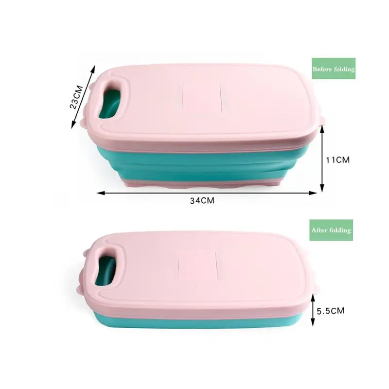 9 в 1 кухонная разделочная доска складная дренажная корзина многофункциональная