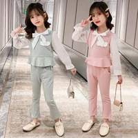 girls clothes set 2020 autumn spring long sleeve shirtspants suits kids clothes teen children clothing sets 4 6 8 9 10 12 years