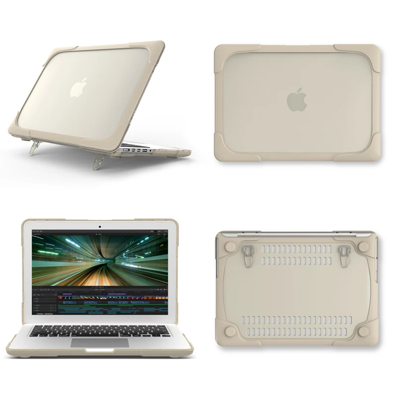 Чехол-подставка для Apple MacBook Retina 13 дюймов A1502 A1425 Мягкий силикон ТПУ + Жесткий Чехол