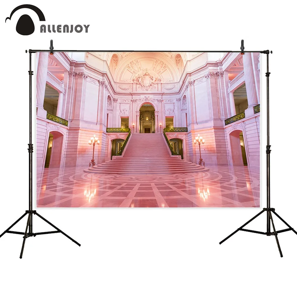 Allenjoy фон для фотостудии розовый дворец внутренняя принцесса день рождения