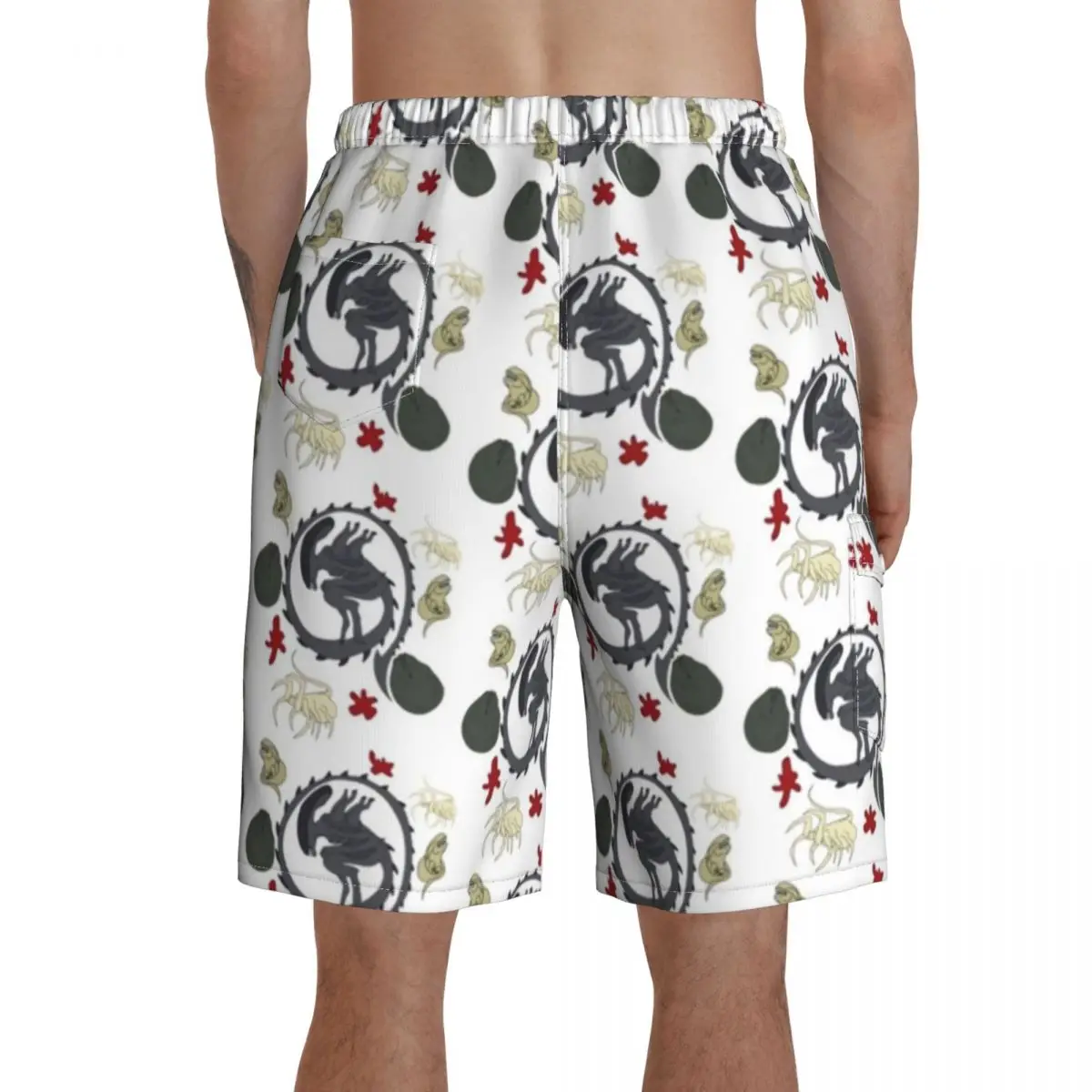 

Xenomorph Board Shorts Polyester Swimming Trunks Beach Pattern Men Swim Trunks