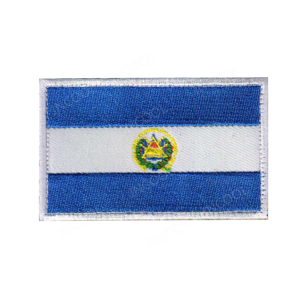 El Salvador Flag Америка Флаги стран Мексика пуерто-Рико Аргентина Соединенные Штаты, Канада Бразилия El Salvador вышитые нашивки значки оптом - Цвет: El Salvador Flag
