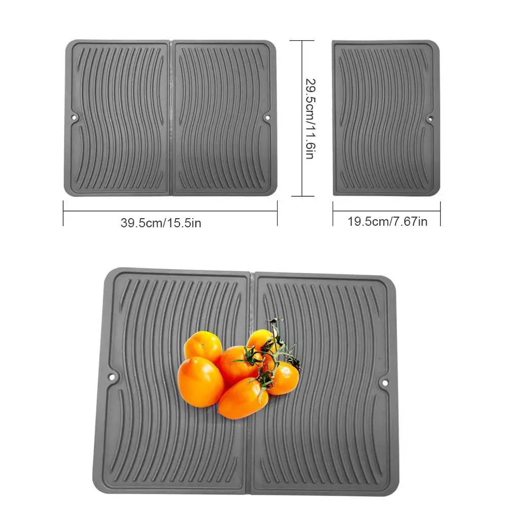 Новый Многофункциональный силиконовый коврик для сушки термостойкий 40x30 см