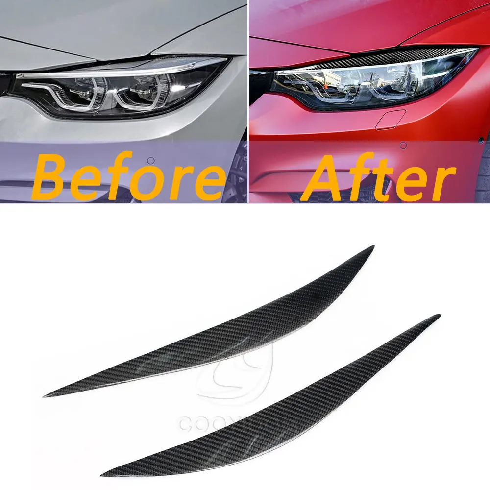 Автомобильные 2шт углеродного волокна винил для BMW 4 серии F32 F33 F36 F82 F83 M4 F80 M3 фары