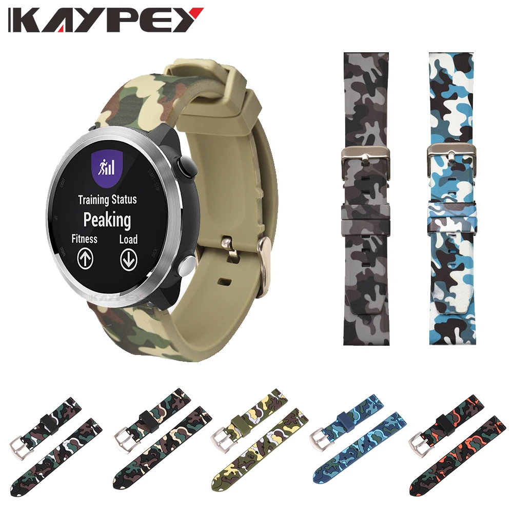 Камуфляжный силиконовый ремешок для Garmin Vivoactive3 3 Vivomove HR Смарт часы замена