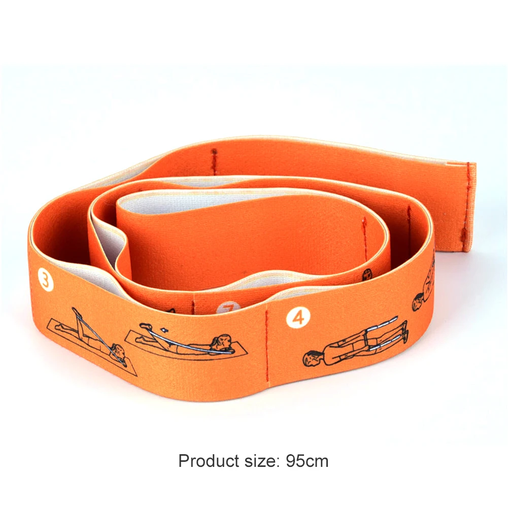 

8-Loop Elastic Yoga Pull Strap Stretching Band Exercise Workout Fitness Resistance Bands Yoga Sport Accessories
