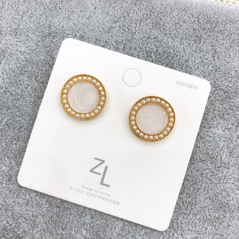 2021 новые европейские модные простые винтажные бусы вставьте круглый корпус