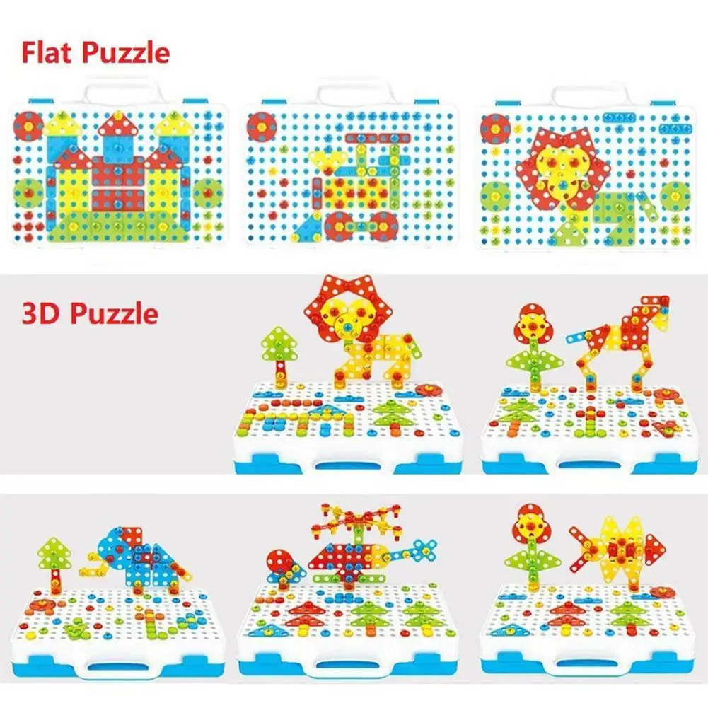 

Kids Drill Screw Nut Puzzles Toys Dinosaur Pretend Educational For Boy Building Simulation Tool Assembly Play Disassembly T R2L0