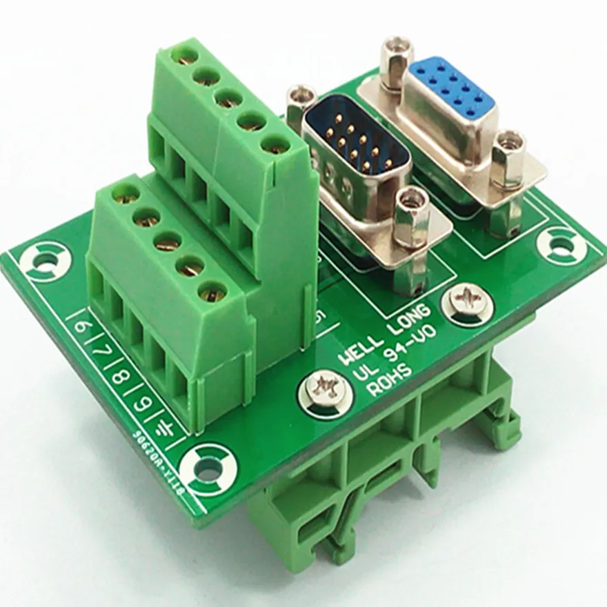 Верхняя DB9 Мужская/женская верхняя переходная плата Клеммная колодка
