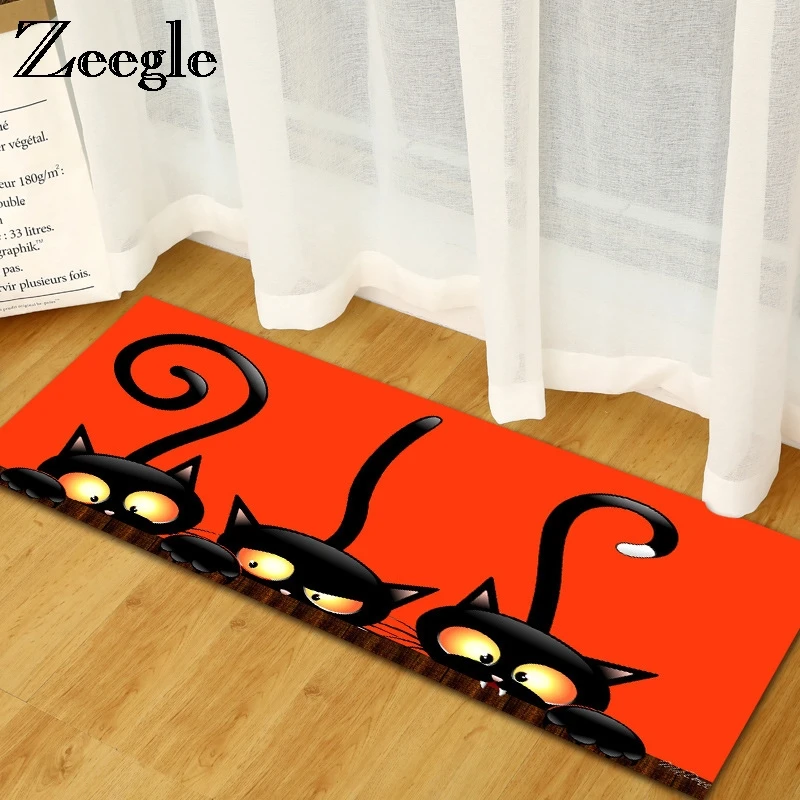Zeegle приветственный пол фланелевые коврики кухонные домашние Придверные для