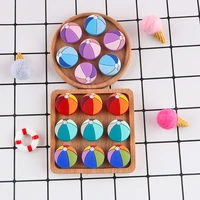 sunrony 10pcs colored ball silicone beads baby molar teether diy pacifier chain necklace accessories chewable nursing toys