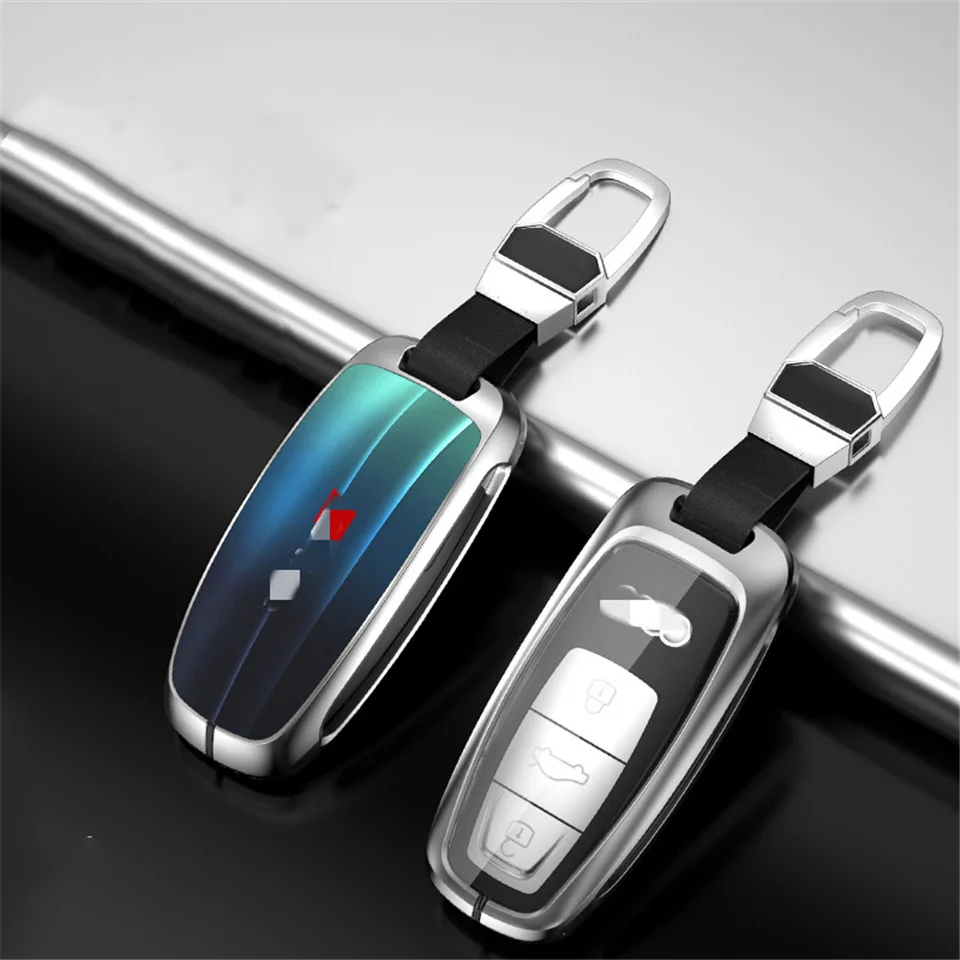 

Car Key Case Cover Key Bag For Audi a1 a3 8v a4 b9 a5 a6 c8 q3 q5 q7 tt Accessories Car-Styling Auto Holder Shell Keychain