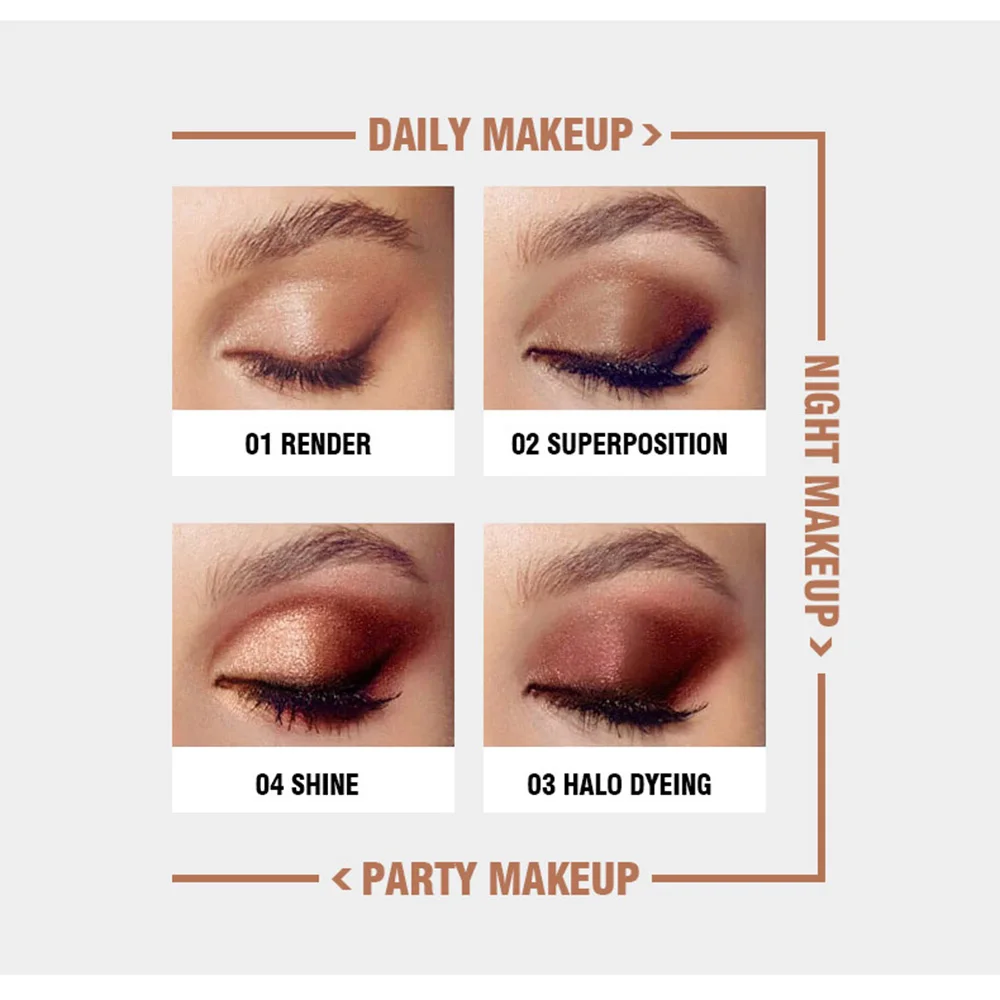 

Mode eyeshadow palette 9 Kleuren Matte Oogschaduw palette Glitter oogschaduw Make-Up Naakt Make set Korea Cosmetica