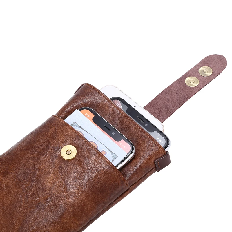 Дизайнерская поясная сумка с 2 отделениями для мобильных телефонов Samsung Iphone Huawei