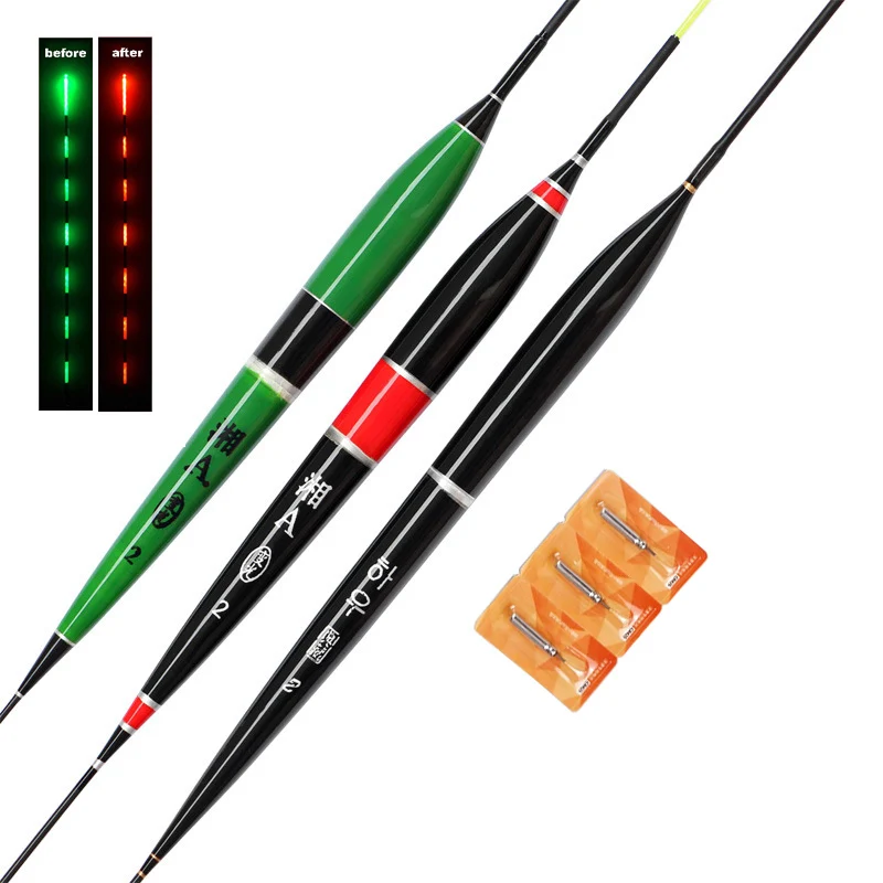 

3pcs/lot Smart Fishing Float With Battery Fish Bite Alarm Color Change Electronic Buoy Bobber Intelligent Fishing Tackle B416