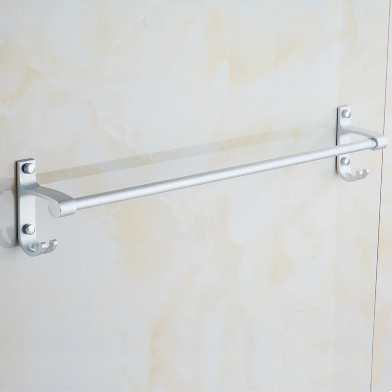 Bathroom fixture Alumimum Towel Rack Single Bar Parallel Bars Hole Punched Storage Shelf | Обустройство дома