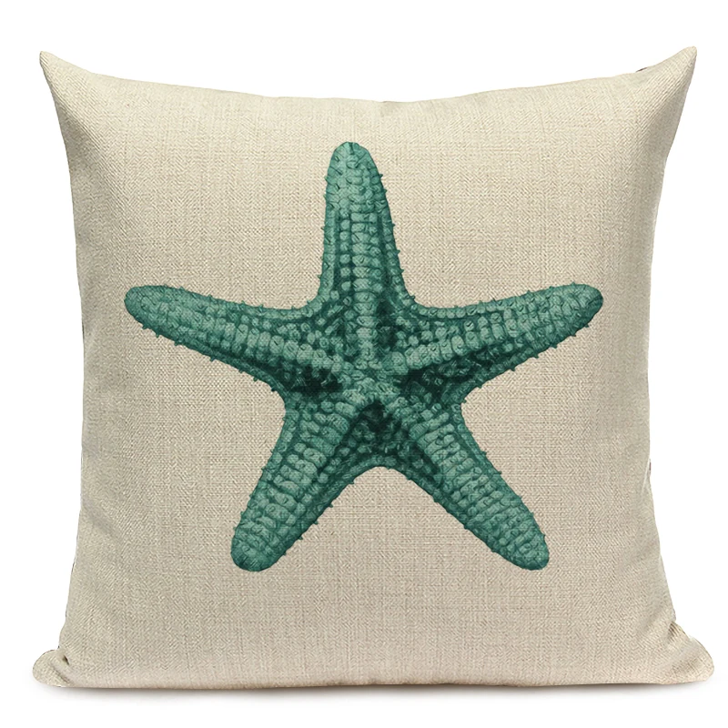 Decorative Cotton Retro Painting marine decoration Pillow Covers 45Cmx45Cm Square Replacement Printed Cushions Pillow Case