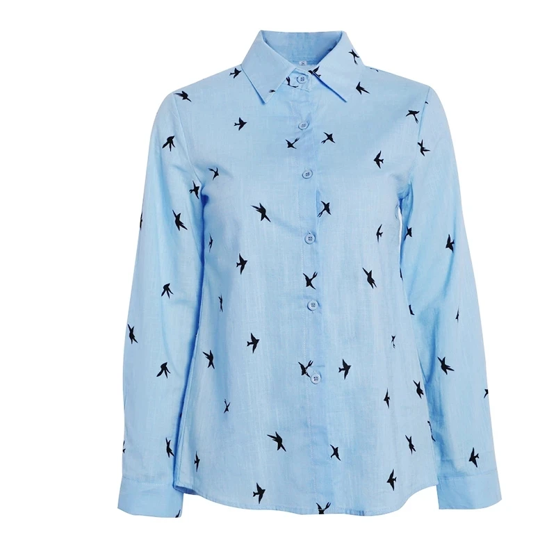 

Women Print Blouses 2021 New Long Sleeve Female Tops Blouses Femme Loose Office Lady Shirts Summer Tops Blouse Women Elegant